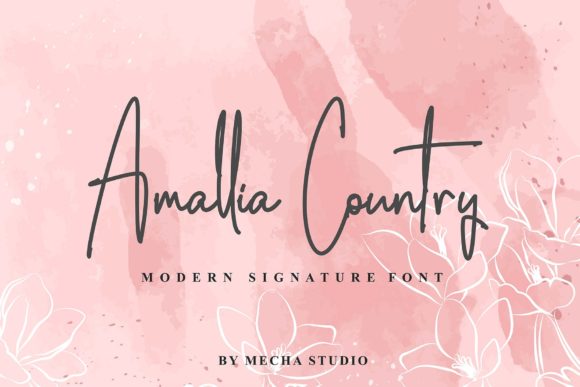 Amalia Country Font for Handmade Labels