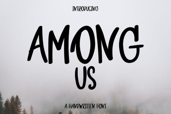 Among Us: A Playful Handwritten Font for Web Design