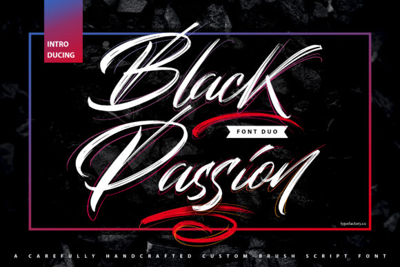 Black Passion Font for Bold Craft Designs