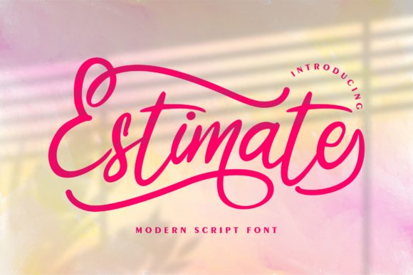 Estimate: A Handwritten Font for Editorial Design