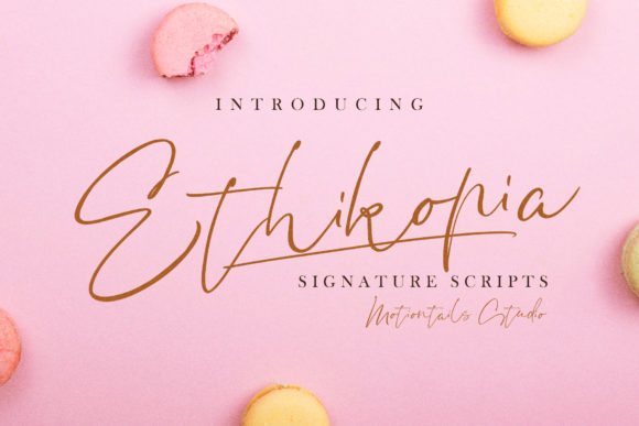 Ethikopia: A Handwritten Font for Polished Branding