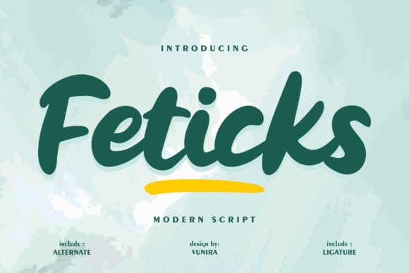 Feticks: A Modern Handwritten Font for Editorial Design