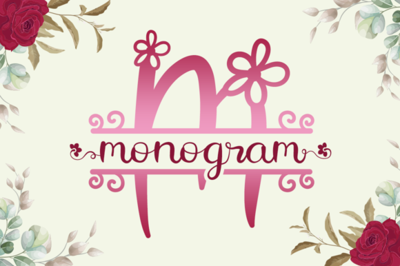 Flower Monogram: A Sweet Handwritten Font for Crafters