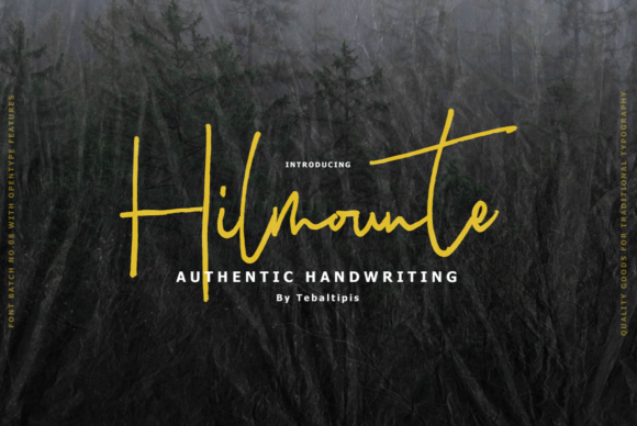 Hilmounte: A Gentle Script Font for Editorial Design