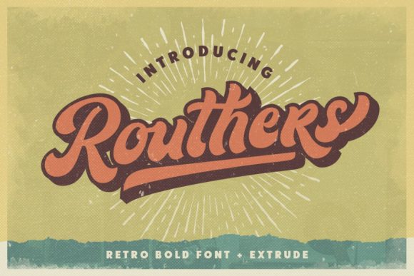 Routhers: A Bold Handwritten Font for Web Headers