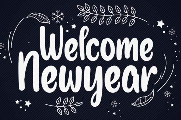 Welcome Newyear: A Handwritten Typeface for Editorial Warmth
